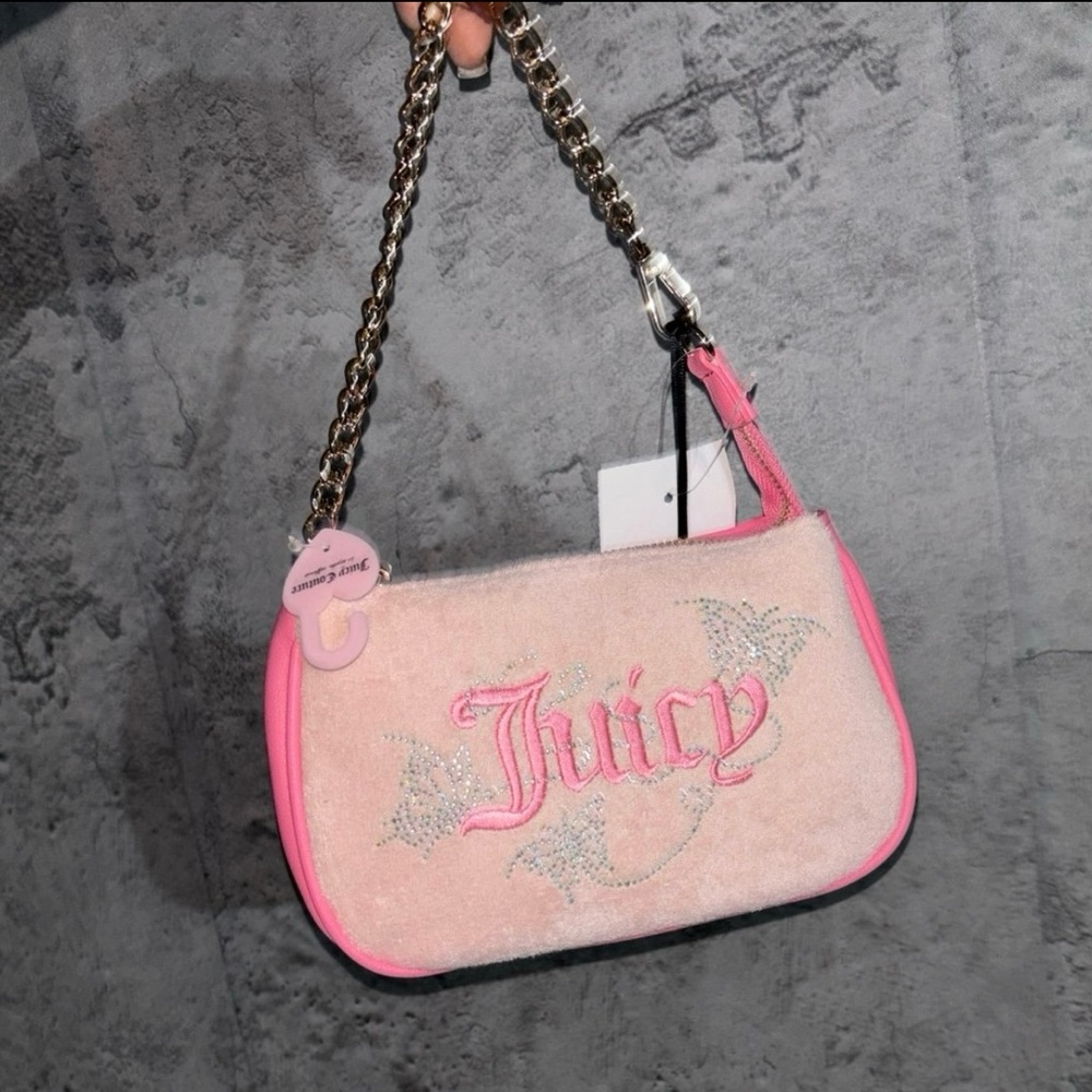 Juicy Couture Light Pink Chain Shoulder Bag